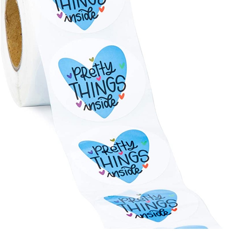 POSHER FAVORITE 🎉Pretty Things Inside Blue Heart 2 inch stickers